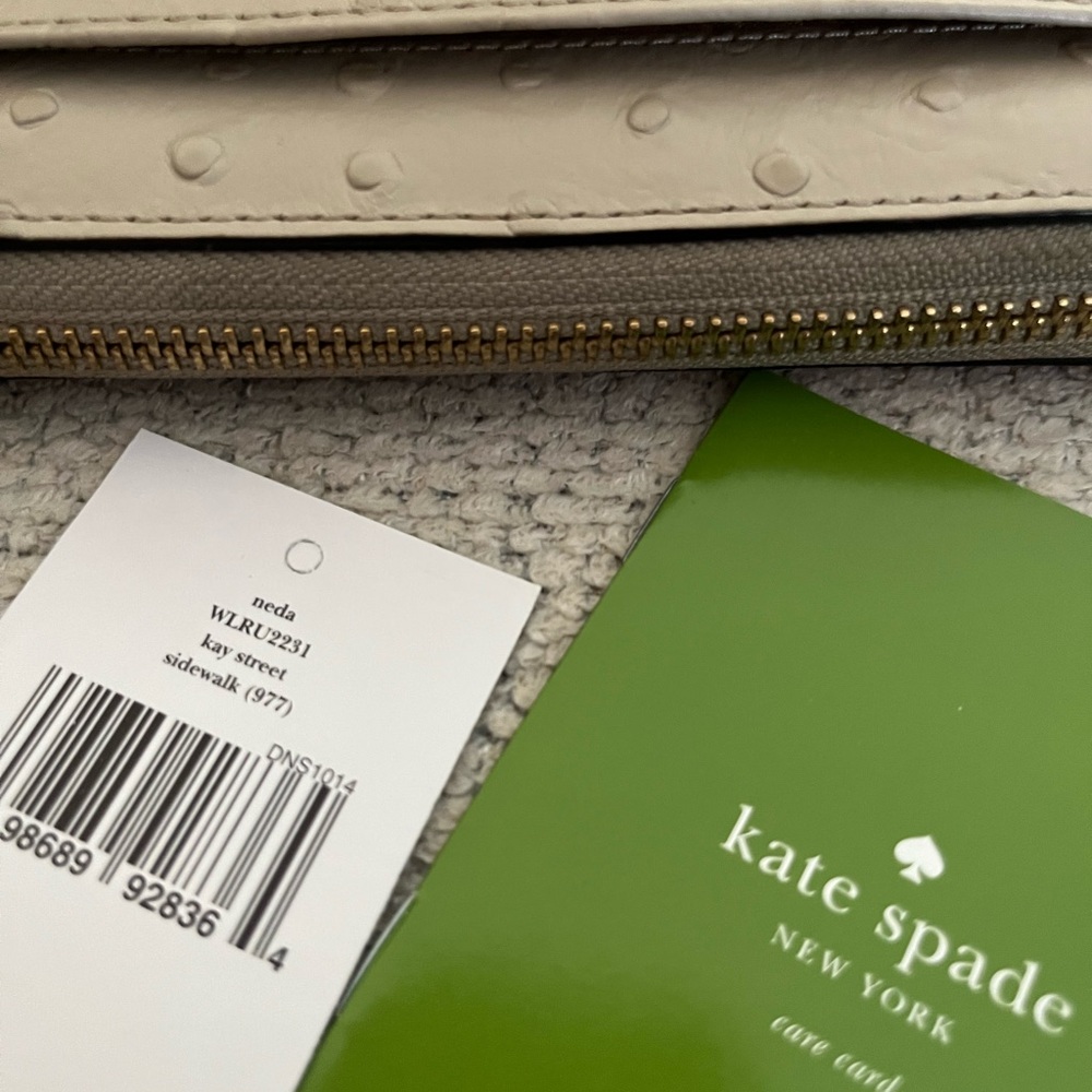 KATE SPADE ♠️  KAY STREET NEDA CONTINENTAL WALLET IN LEATHER AND COMOR SIDEWALK - Picture 6 of 14